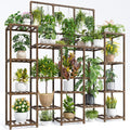 EnHomee Large Wood Plant Stand for Indoor and Outdoor Use