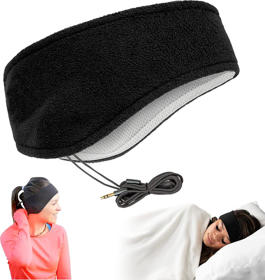 CozyPhones Sleep Headphones - Ultra Thin Cool Mesh - Black