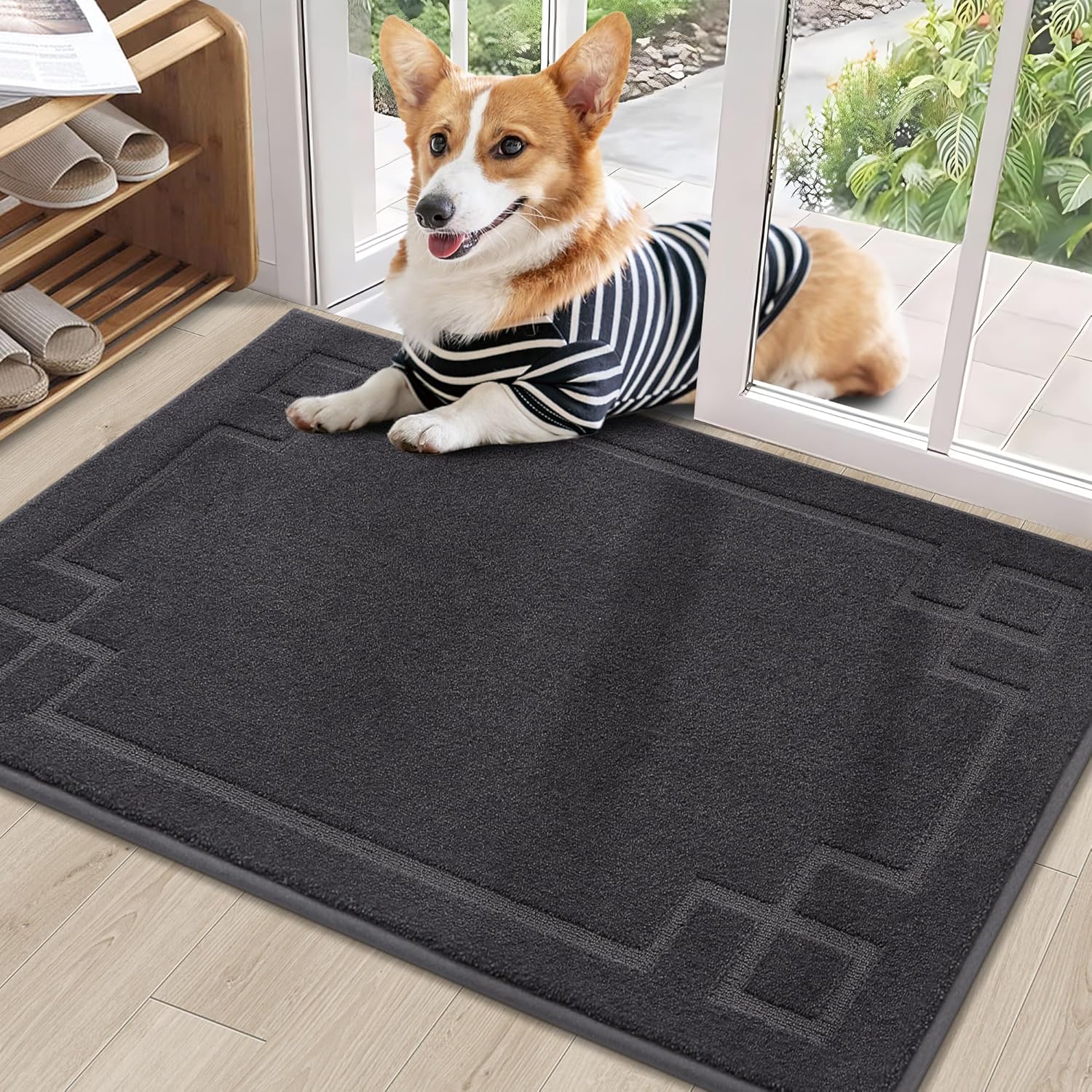 BEQHAUSE Non-Slip Door Mat 24in x 36in for Indoor Entryway