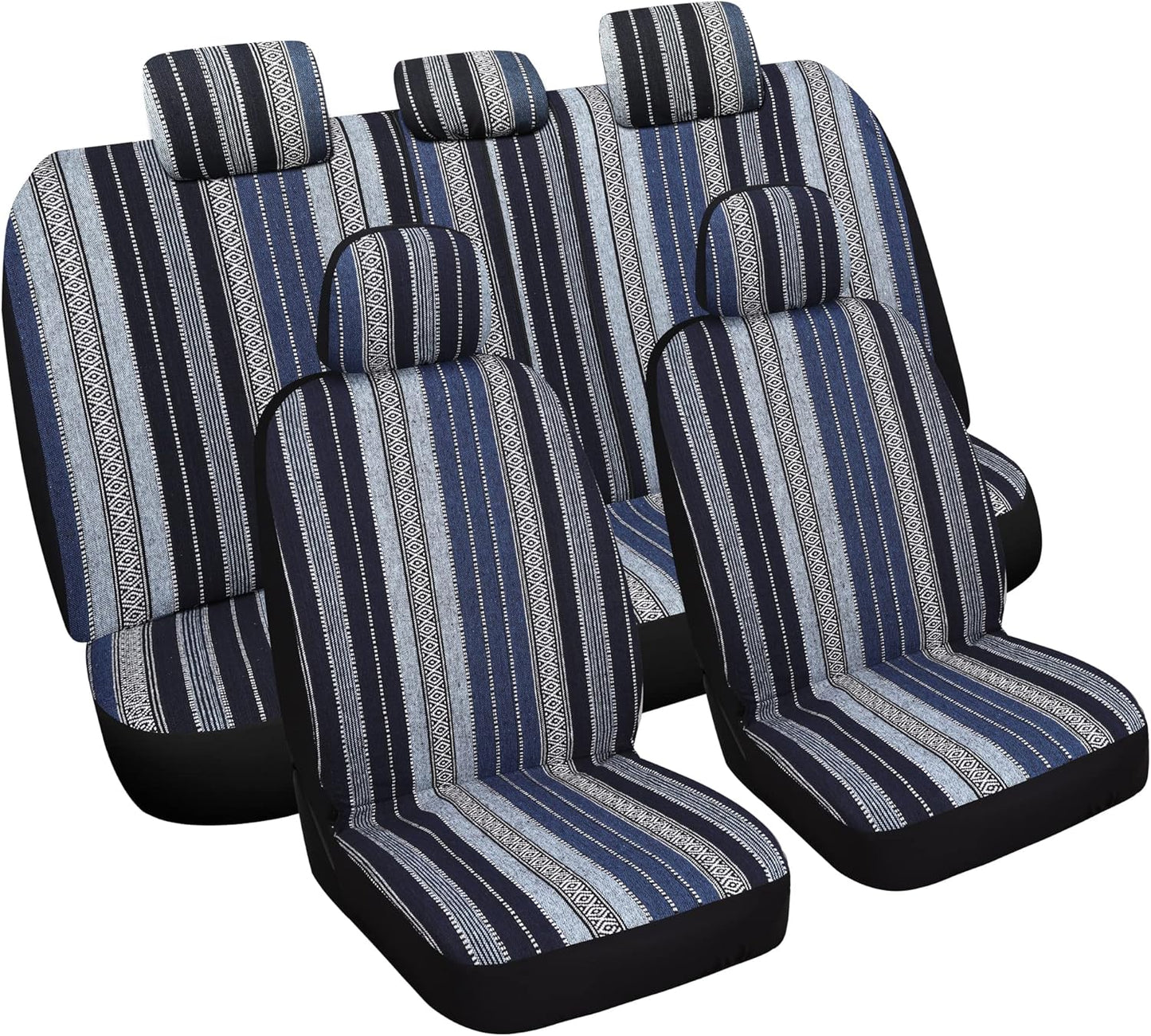VarCozy Baja Saddle Blanket Seat Covers Full Set for Vehicles