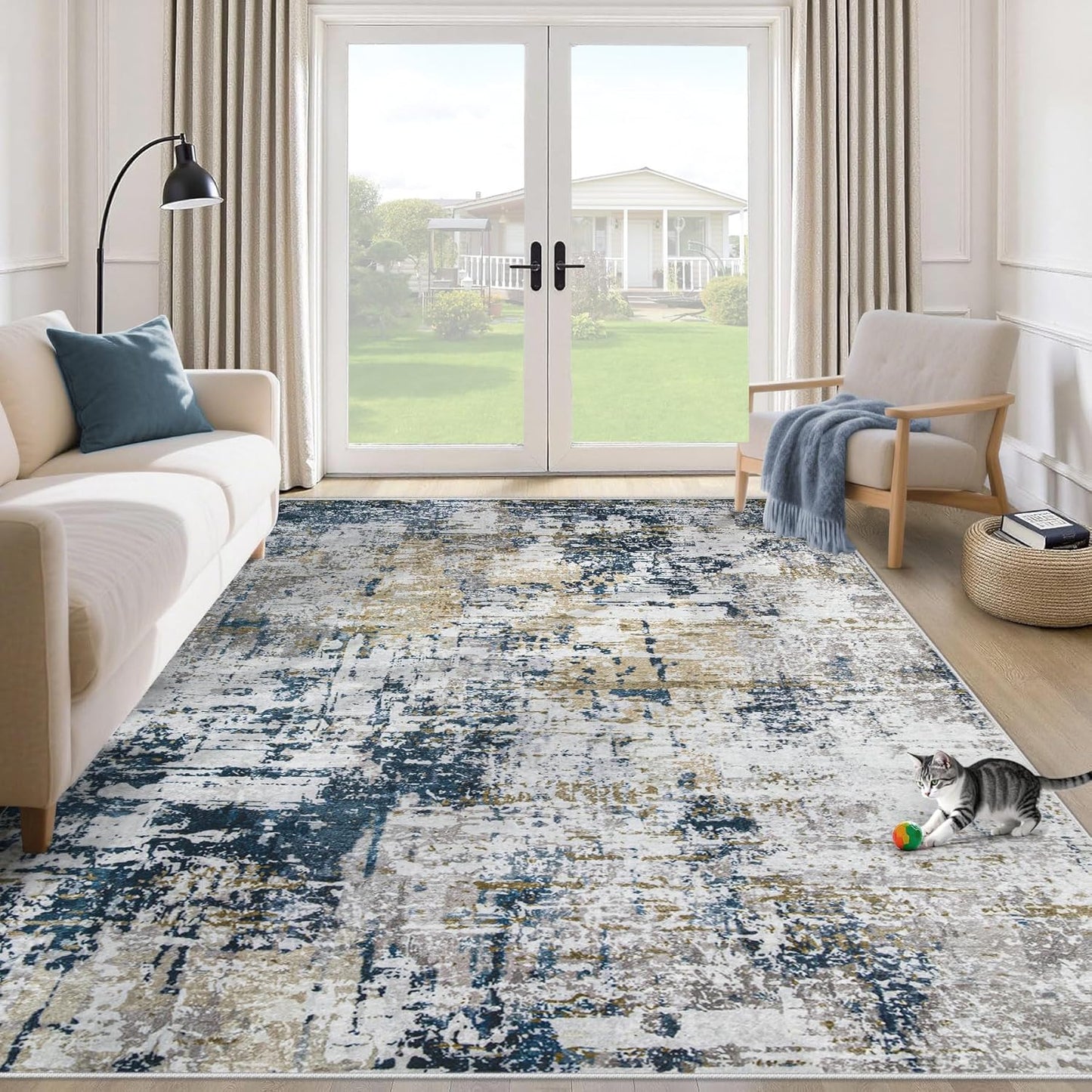 5x7 Area Rugs for Living Room: Soft Non Slip Indoor Carpet