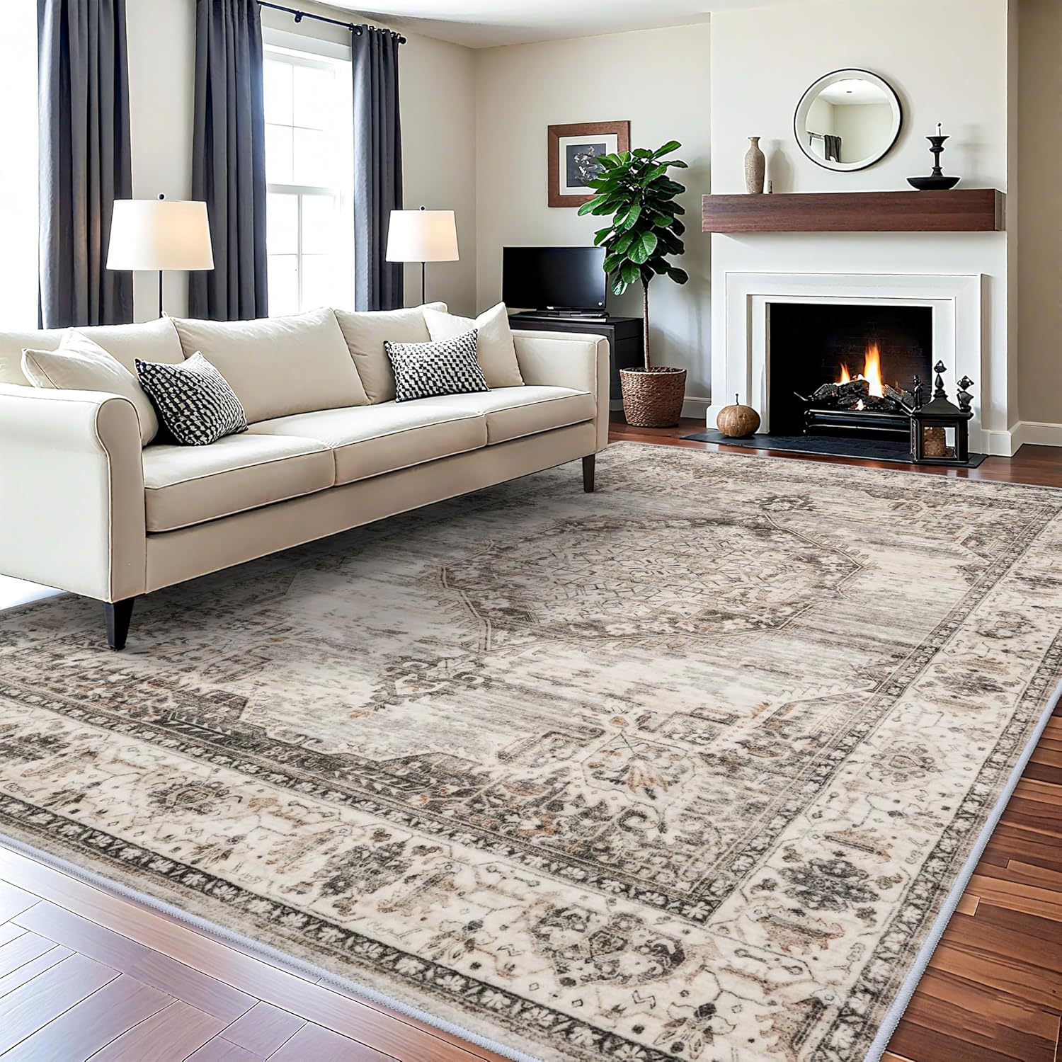 YOUFORTONG 10x12 Area Rug Washable for Living Room
