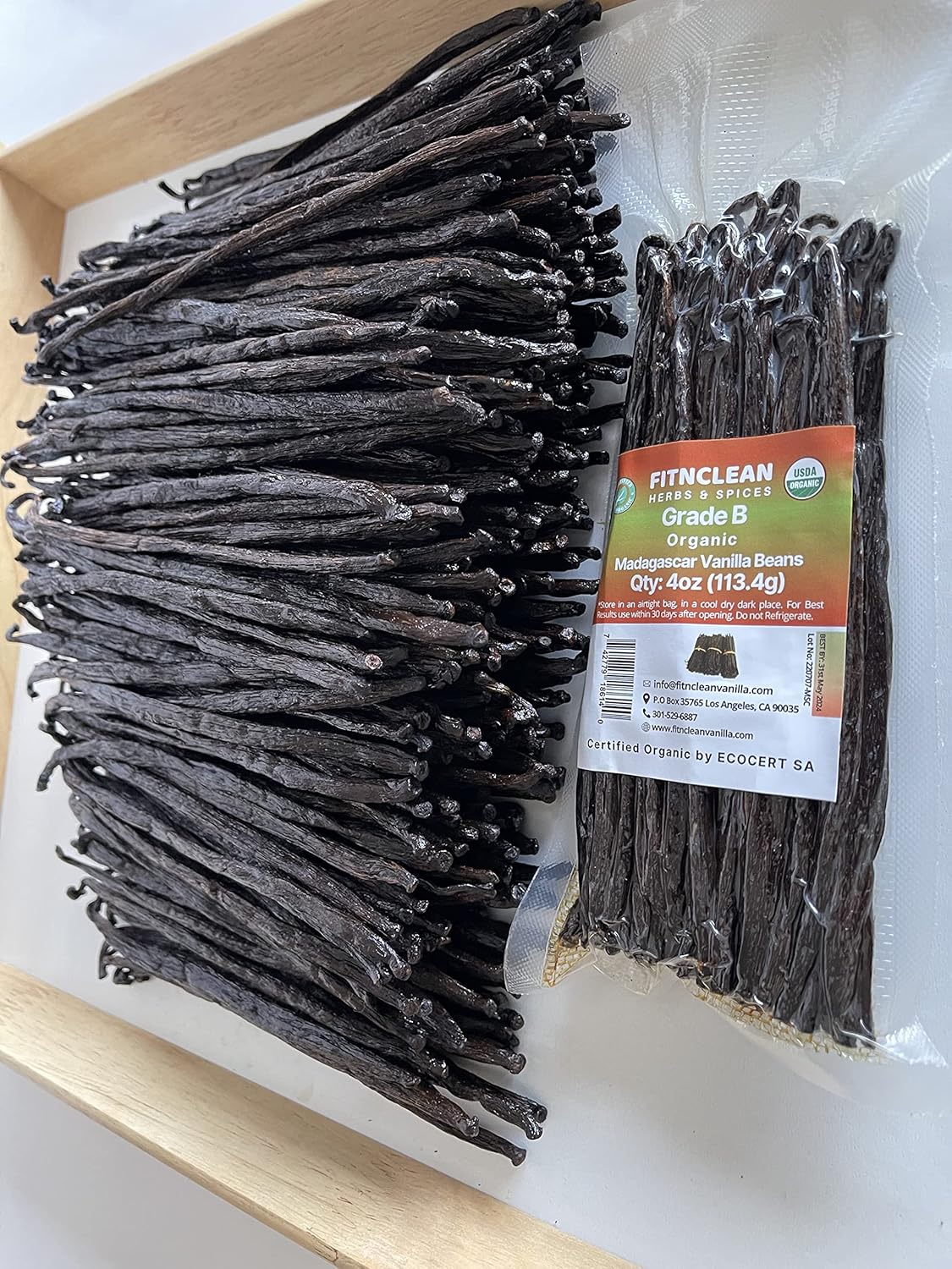 Organic Madagascar Vanilla Beans for Extract Cooking Baking