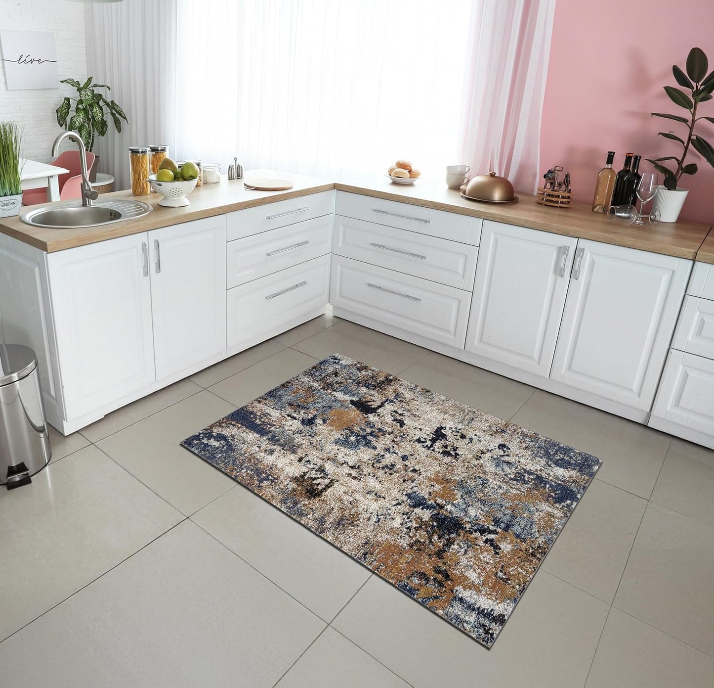 Keen Home Design Area Rugs - 3x5 Non-Shedding Abstract Rugs