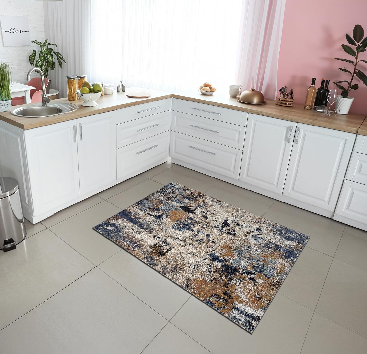 Keen Home Design Area Rugs - 3x5 Non-Shedding Abstract Rugs