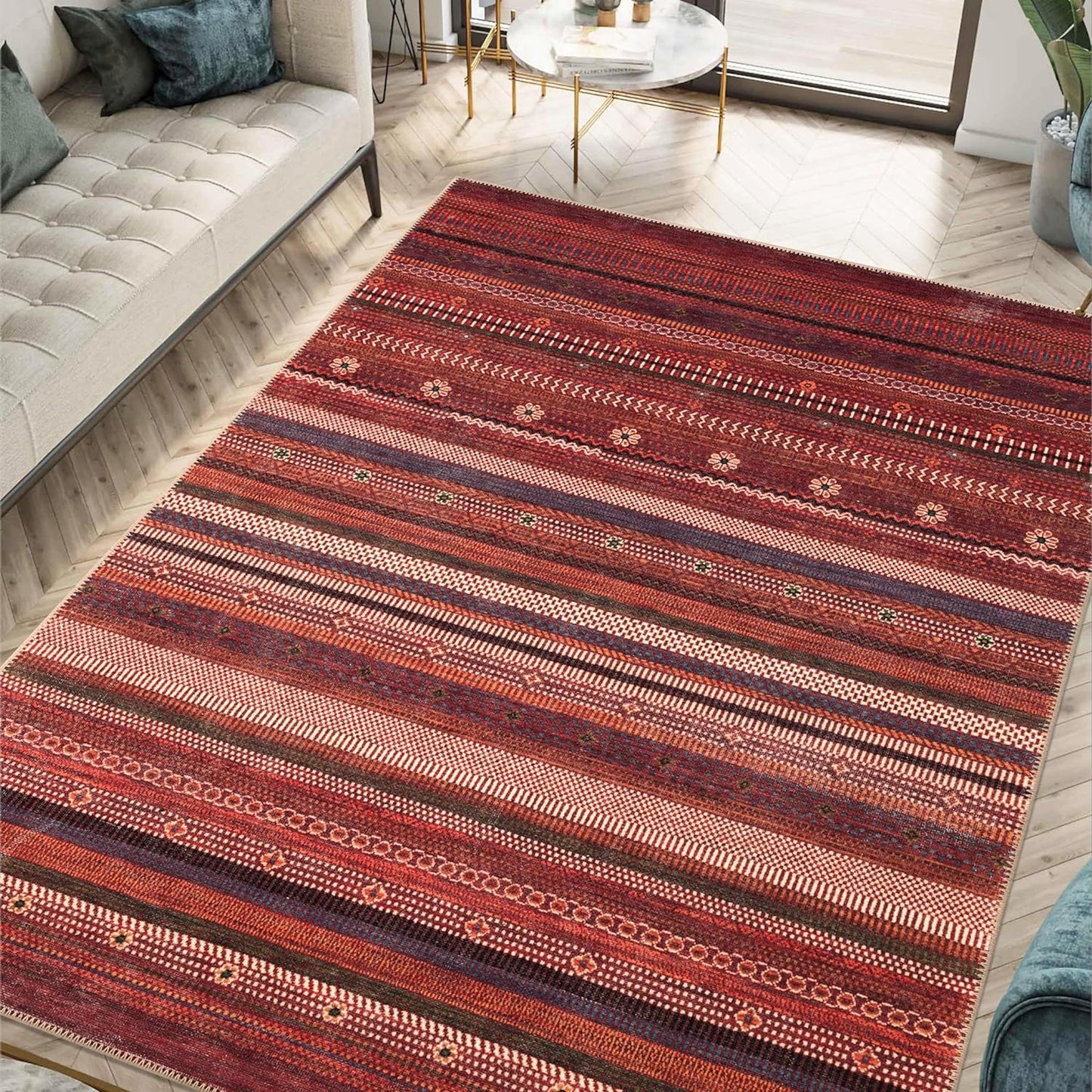 Keen Home Design 8x10 Rug - Vintage Machine Washable Area Rug