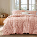 Boho Kids Duvet Cover Queen Size - Soft Tufted Geometric Bedding
