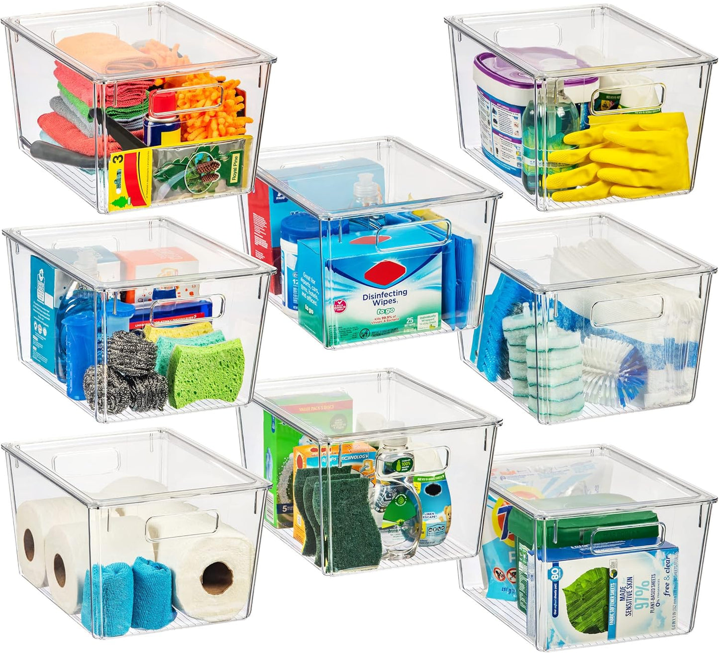 ClearSpace X-Large Plastic Storage Bins with Lids for Home Use