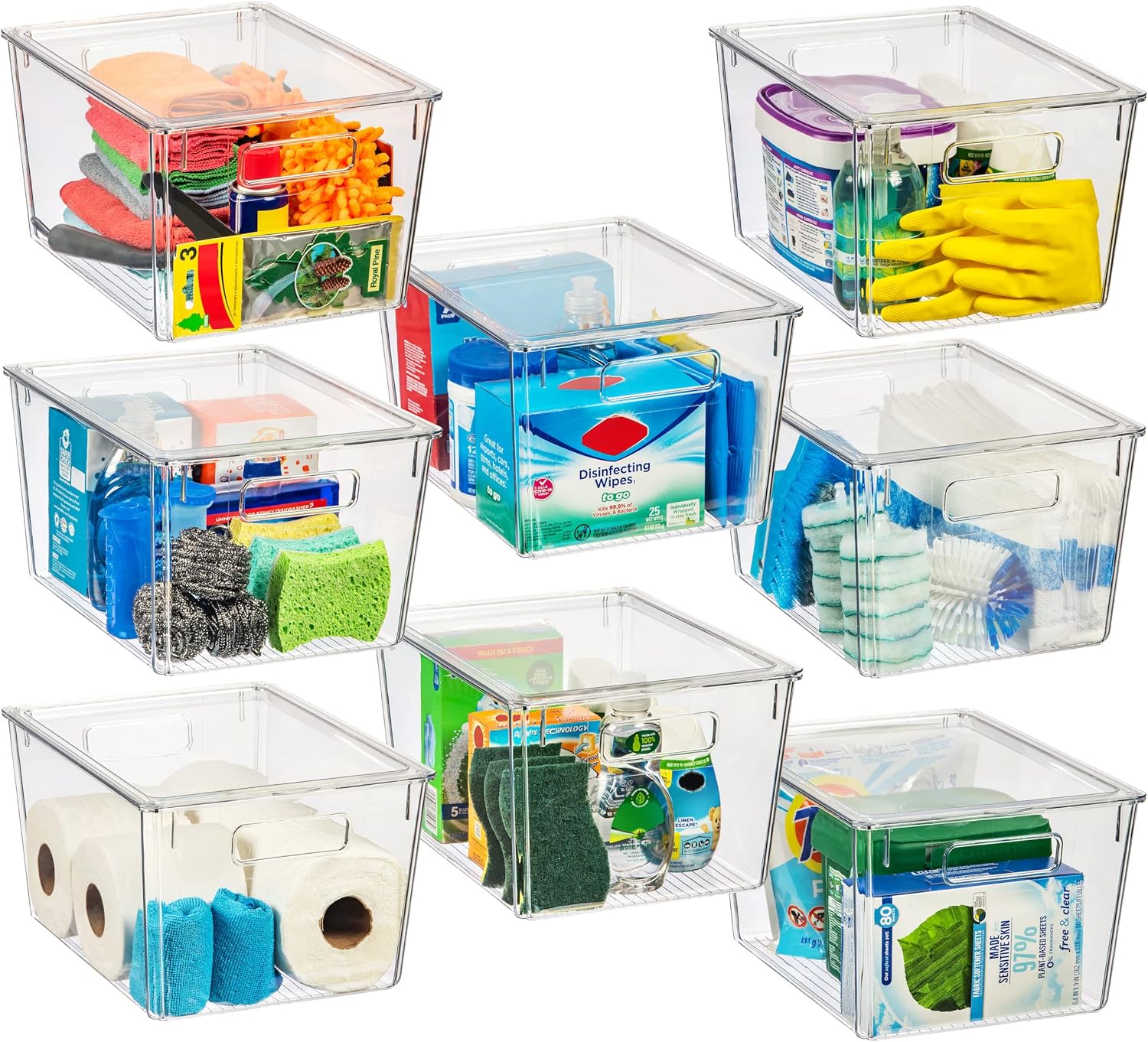 ClearSpace X-Large Plastic Storage Bins with Lids for Home Use