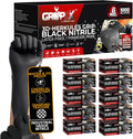 Herkules Grip Heavy Duty 8Mil Black Nitrile Gloves, 3D Raised Diamond Texture, Latex & Powder-Free - GRIPXX