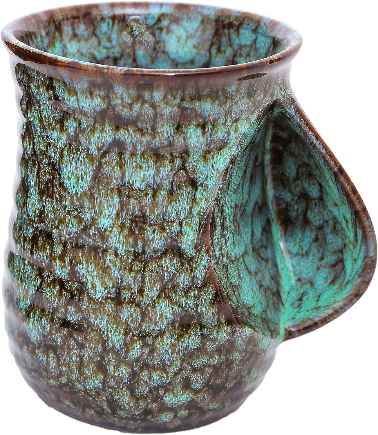 Cozy Hands 18oz Ceramic Hand Warmer Mug (Green)