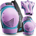 Skateboard Pads Protective Gear Set for Kids Smash - 6pc Durable