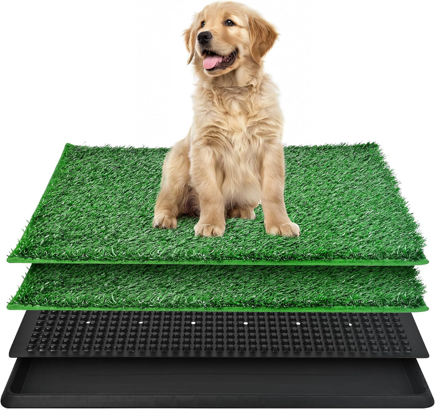 Dog Grass Pad with Tray for Indoor and Outdoor Potty Training