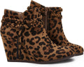Womens Wedge Ankle Boots Braided Fringe Strap Western (Style 8TMT)