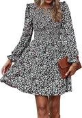 Elegant Long Sleeve Floral Dress for Women by KIRUNDO for Weddings