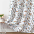 Joydeco Printed Curtains 96 in Long Yellow Floral Blackout Panels