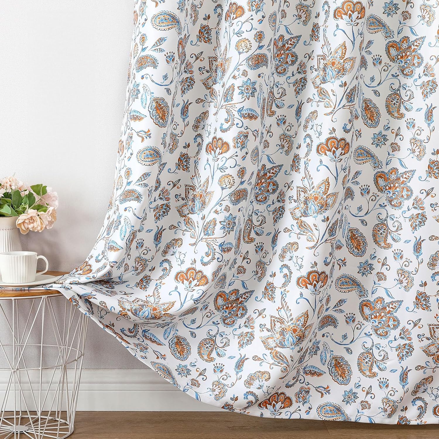 Joydeco Printed Curtains 96 inches Long for Elegant Home Decor
