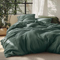 Bedsure Linen Duvet Cover Queen - Breathable Cotton Linen Blend