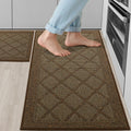 COSY HOMEER Kitchen Mats 2 PCS Runner Set - Absorbent Non-Slip Rugs