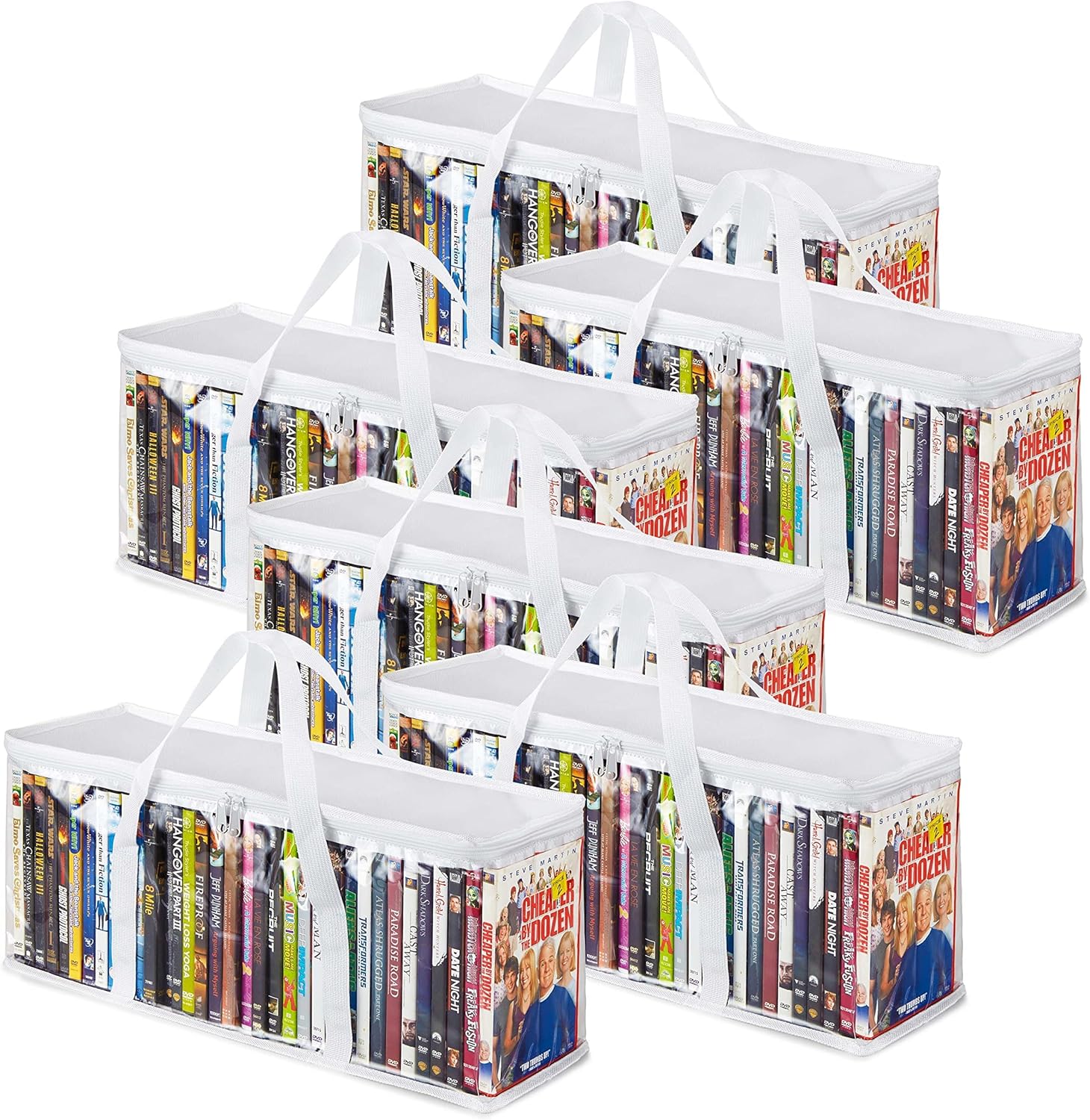 DVD Storage Bags Set of 6 for Organizing Movies and Games