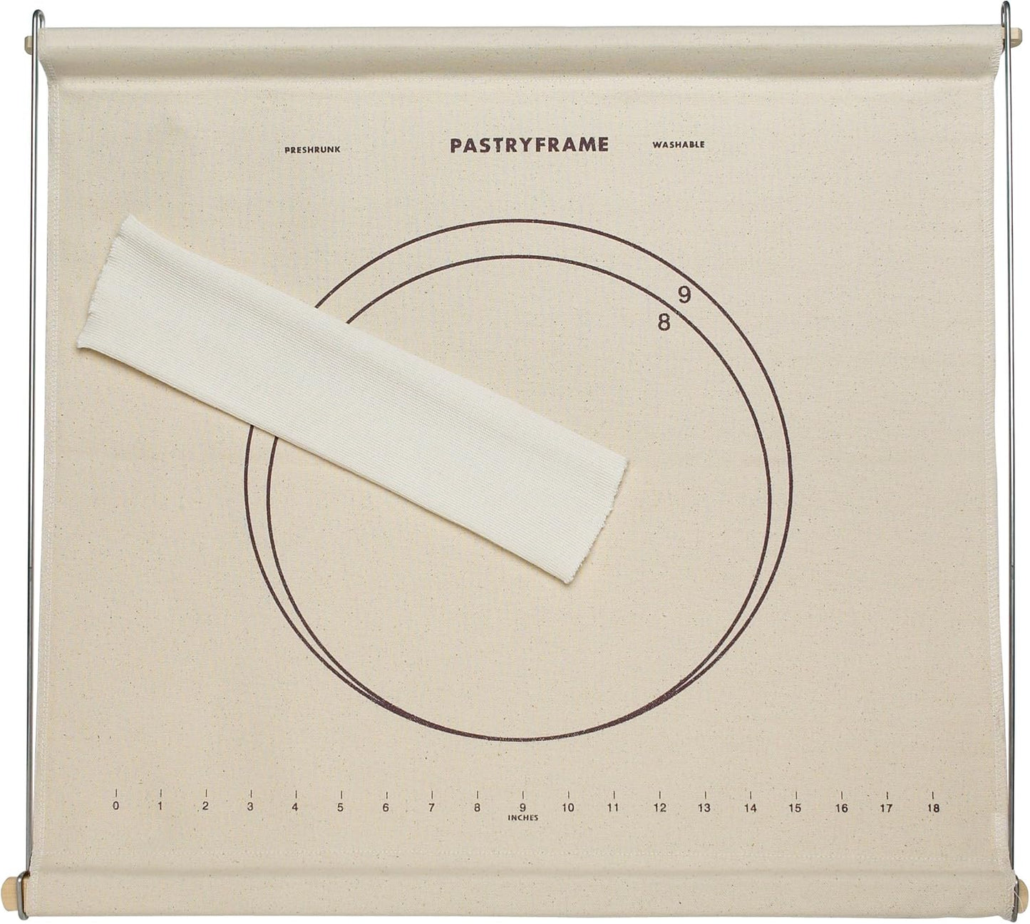 Non-Stick Pastry Cloth Frame and Rolling Pin Cover Set for Easy Baking