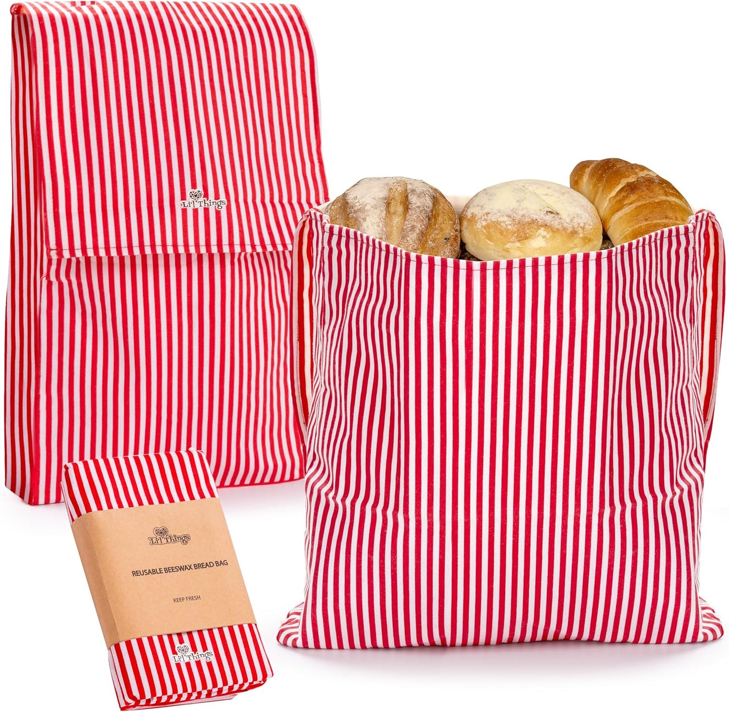 Beeswax Bread Bag Set for Freshness - Organic Storage Solution