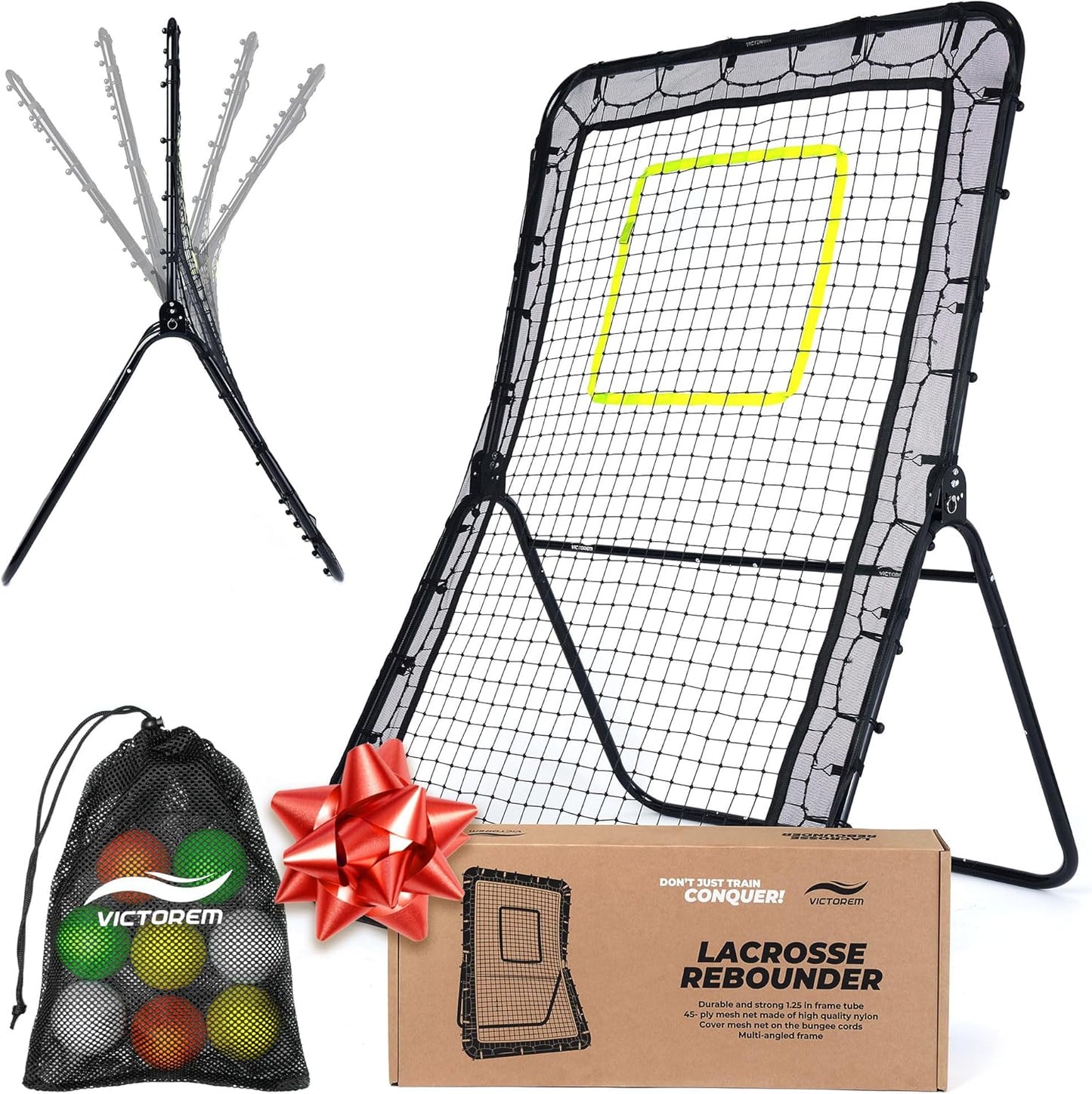 Victorem Lacrosse Rebounder - 6x4 Ft. Versatile Training Net
