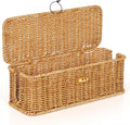 Cable Management Box Faux Rattan Cord Organizer Box - Decorative Cord