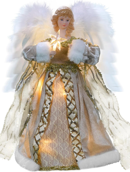 Moving Angel Tree Topper with Lights for Stunning Decor
