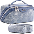 Travel Makeup Bag Cosmetic Bags for Women - 3 Sets Large Capacity