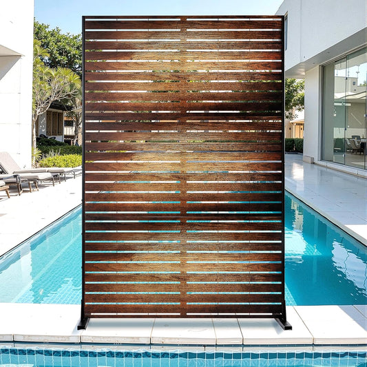 Metal Privacy Screen for Outdoor & Indoor Use, Stylish Panels