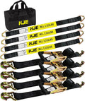 KJE Heavy Duty Car Trailer Tie Down Straps for Secure Transport