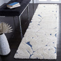 Florida Shag Runner Rug 2ft 3in x 9ft Cream & Blue - Plush