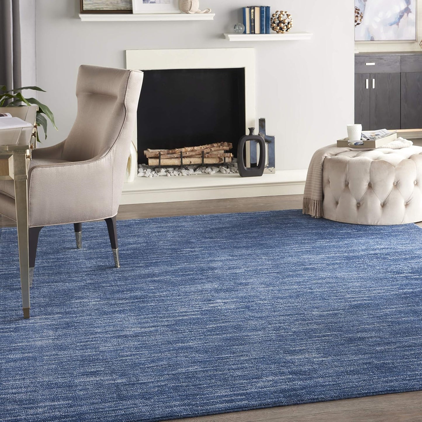 Nourison Essentials Indoor/Outdoor Navy Blue Area Rug 10ft x 14ft