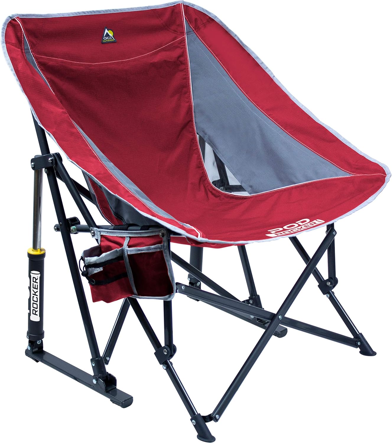 GCI Outdoor Pod Rocker Sling-Style Chair with Beverage Holder