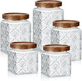 Vintage Glass Food Storage Containers with Airtight Lids for Kitchen