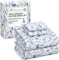 RUVANTI 100% Organic Cotton Percale Sheets King Size - Crisp