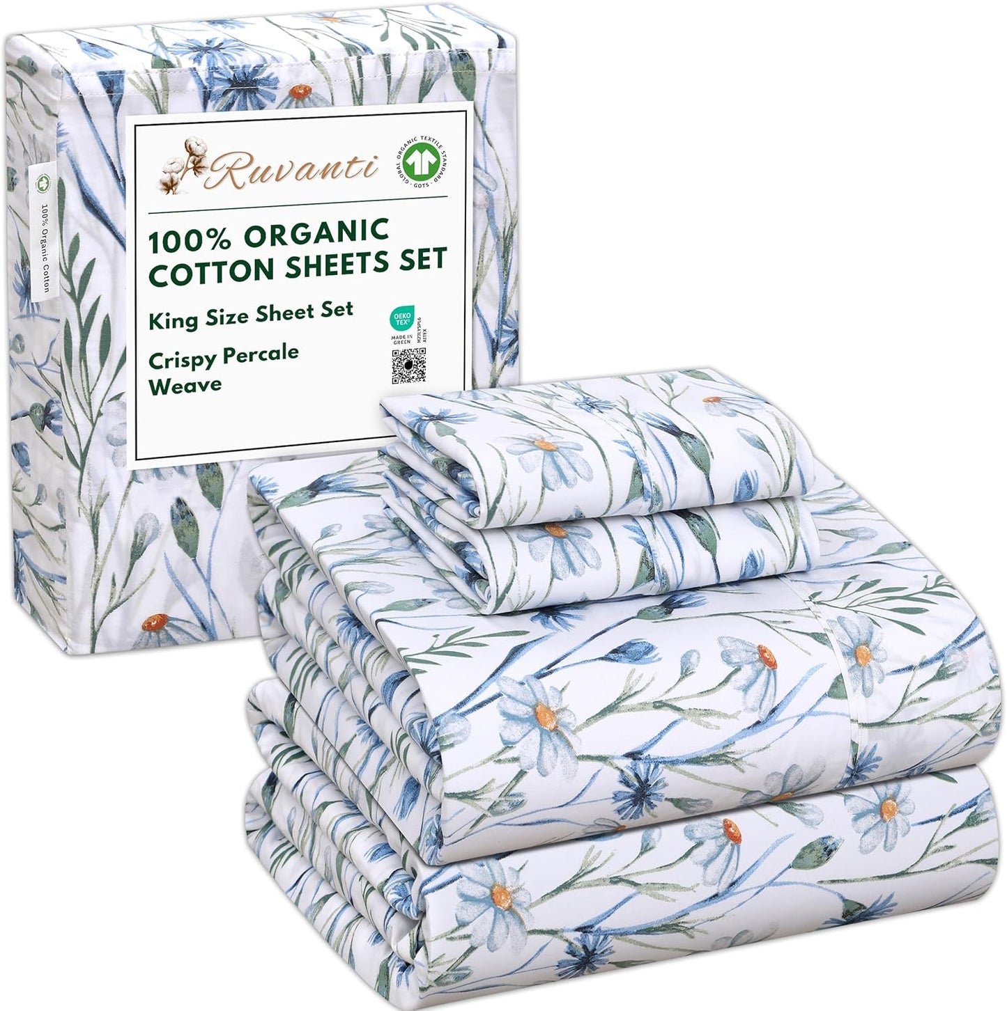 100% Organic Cotton King Size Sheets for Ultimate Comfort