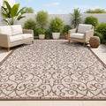 JONATHAN Y Vintage Filigree Indoor Outdoor Area Rug 5x8 - Durable