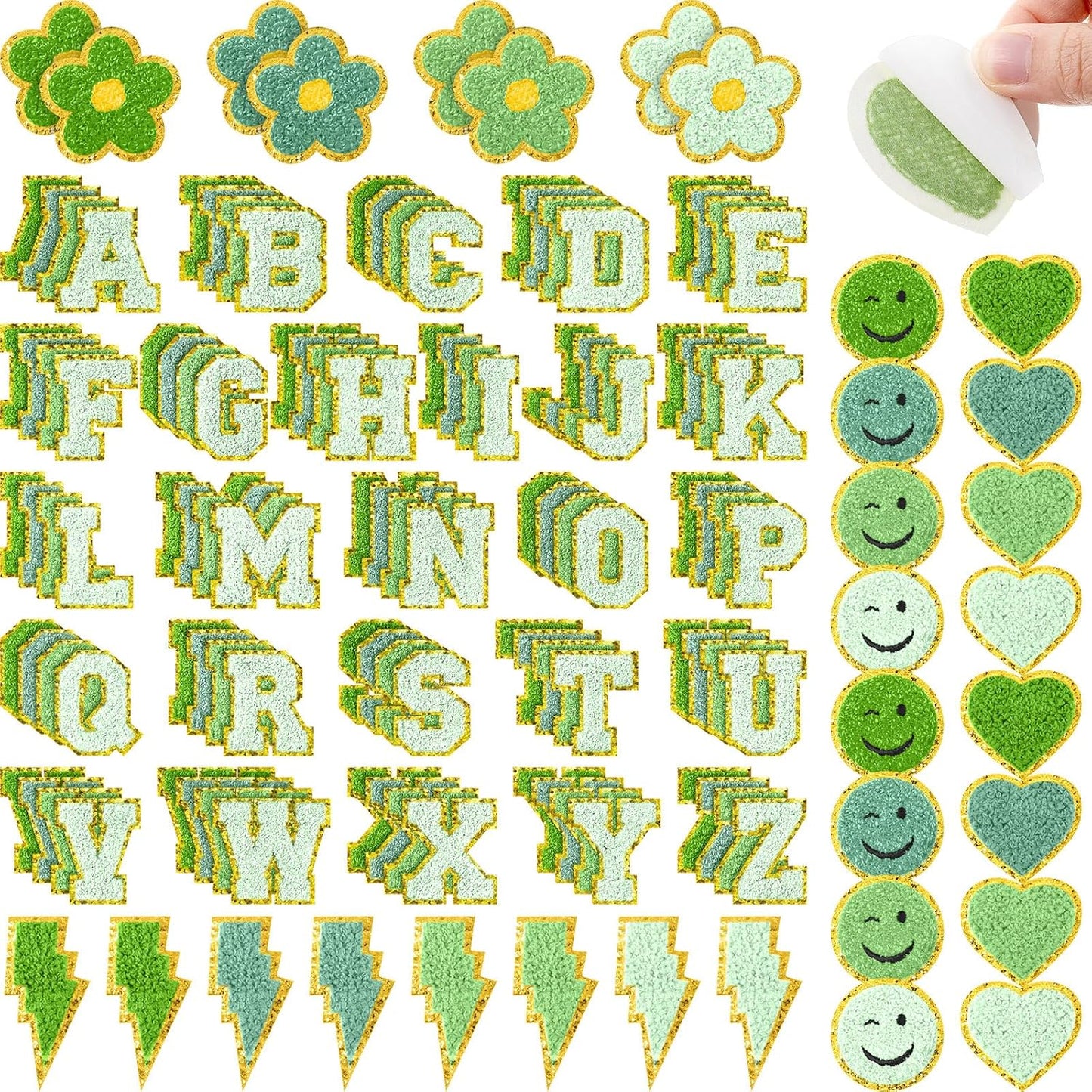 Hanaive 136 Pcs Chenille Iron on Patches for Clothing Decor