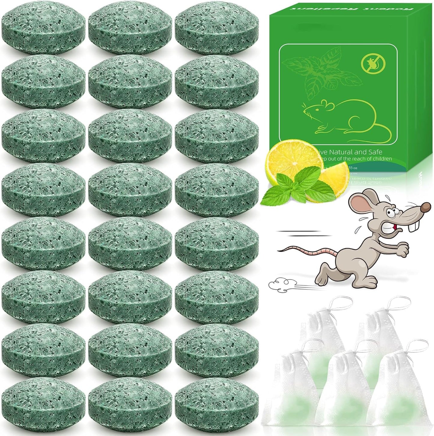 Peppermint Rodent Repellent Balls - Keeps Rats Out!