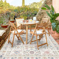 6.5x10 Durable Vinyl Rug Vintage Floral Pattern - Non-Slip