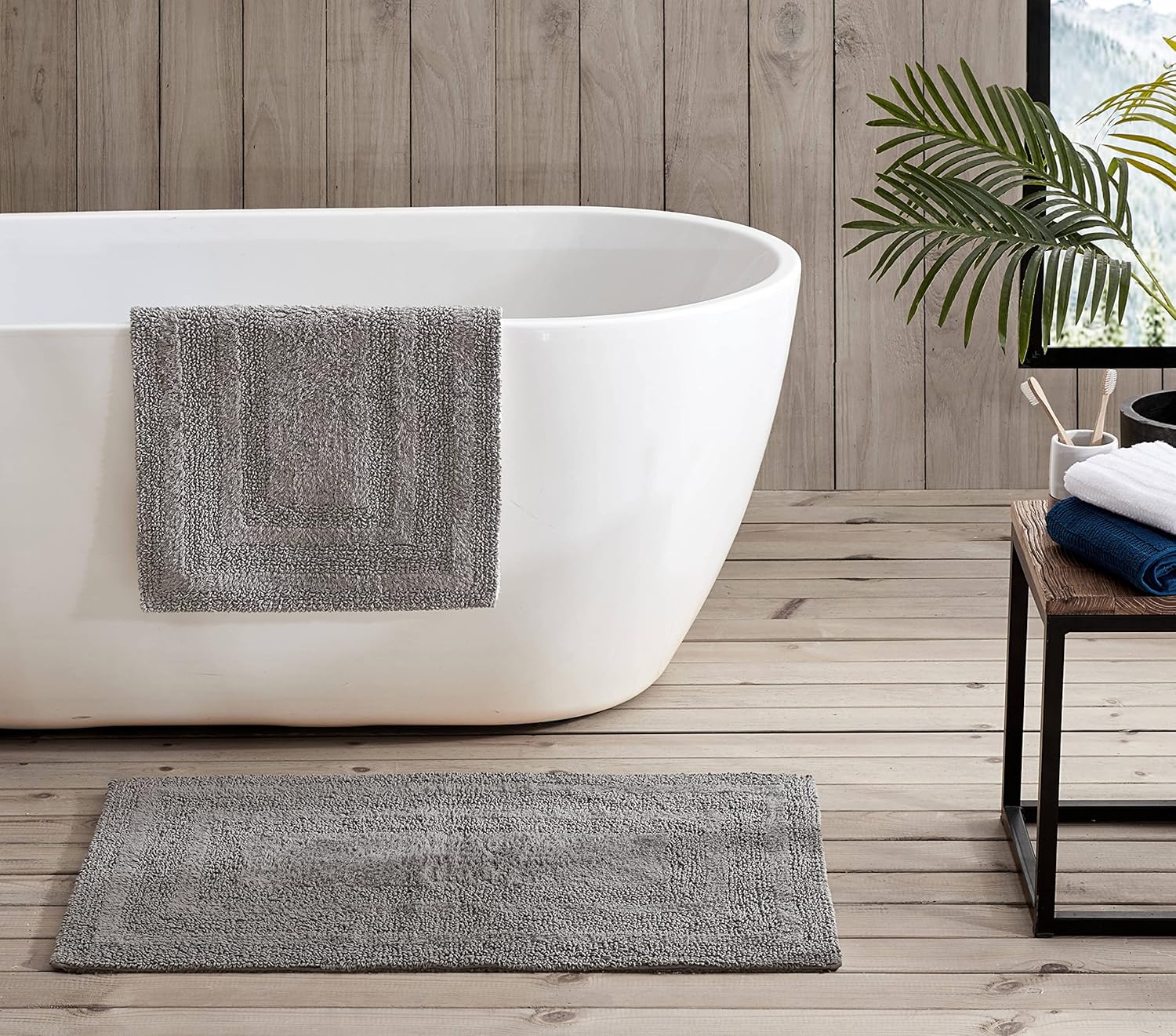Soft Tufted Cotton Bathroom Rugs Set for Stylish Decor