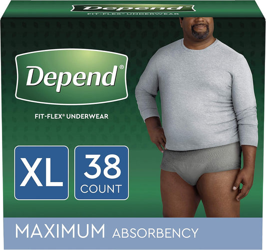 Depend Men's XL Incontinence Underwear - 38ct Comfort Fit