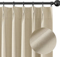 Natural Full Blackout Pinch Pleat Curtains 84 in Cream - Thermal