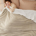 Bedsure Sherpa Fleece Queen Size Blanket - Cozy Herringbone Design