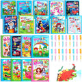 Water Coloring Books for Toddlers Reusable 18 Pack - Mess Free
