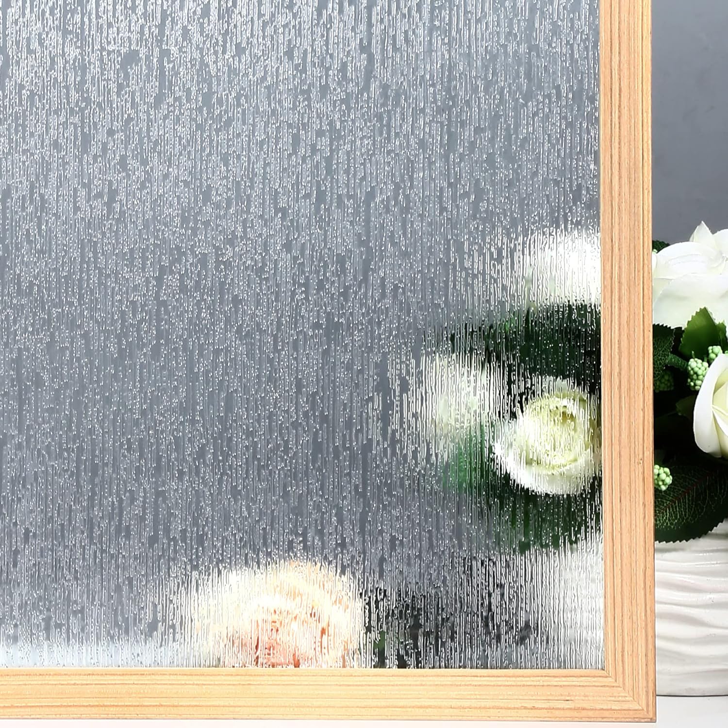 VELIMAX Rain Glass Window Film for Privacy and UV Protection