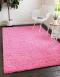 Uber Cozy Solid Shag 3 ft x 5 ft Taffy Pink Rug - Soft Accent