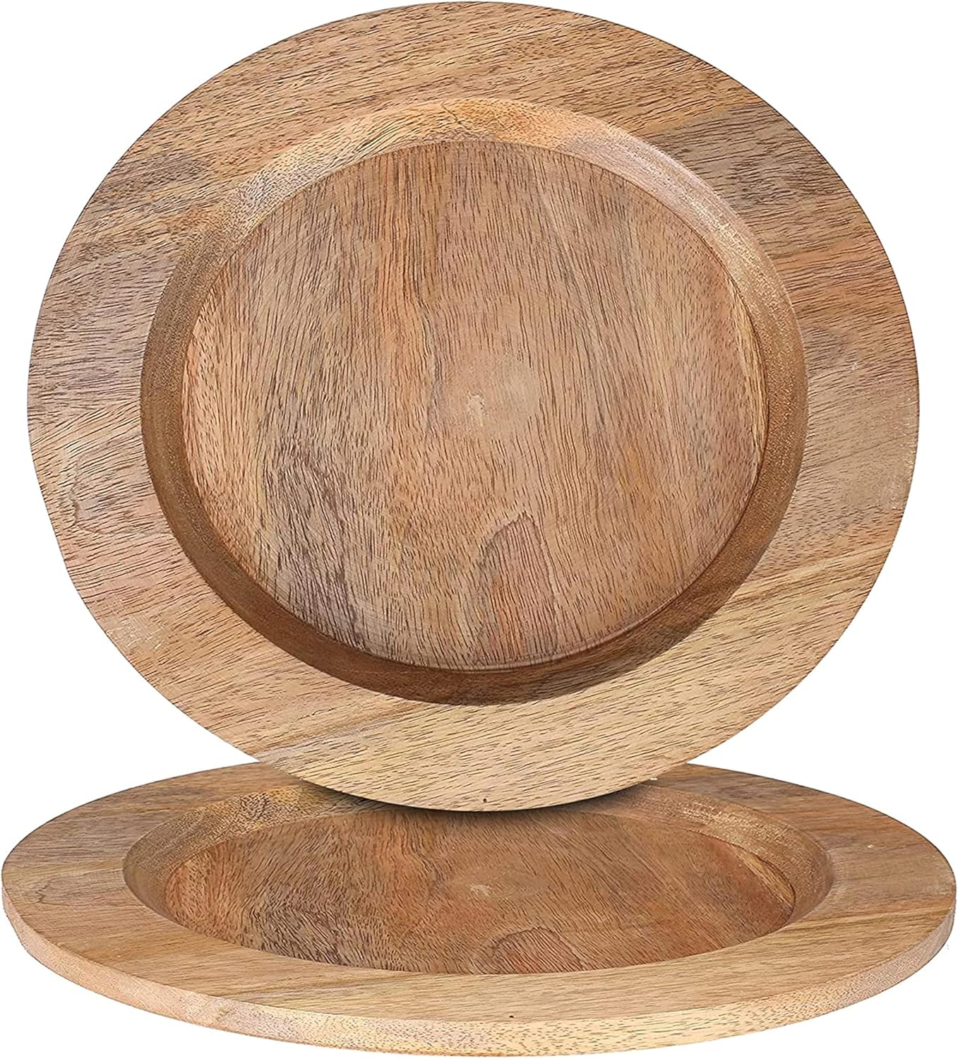 Handcrafted Rustic Charger Plates for Elegant Dining (Set of 2)